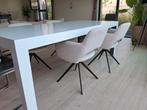 Moderne witte eettafel, Huis en Inrichting, Tafels | Eettafels, Ophalen, 100 tot 150 cm, 200 cm of meer, Zo goed als nieuw