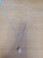 Nieuwe ketting met strik en roze hanger, Sieraden, Tassen en Uiterlijk, Kettingen, Ophalen of Verzenden, Zo goed als nieuw, Zilver