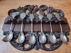 6 Theelepels paleizen nederland hh90 op houten rekje., Antiek en Kunst, Ophalen of Verzenden