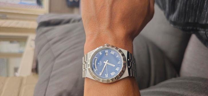 Tudor Royal 41mm blue dial day-date, Sieraden, Tassen en Uiterlijk, Horloges | Heren, Zo goed als nieuw, Overige merken, Staal