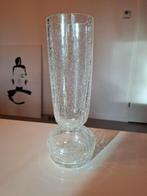 Glazen vaas craquelé design 29 cm, Huis en Inrichting, Woonaccessoires | Vazen, Gebruikt, Overige kleuren, Ophalen of Verzenden