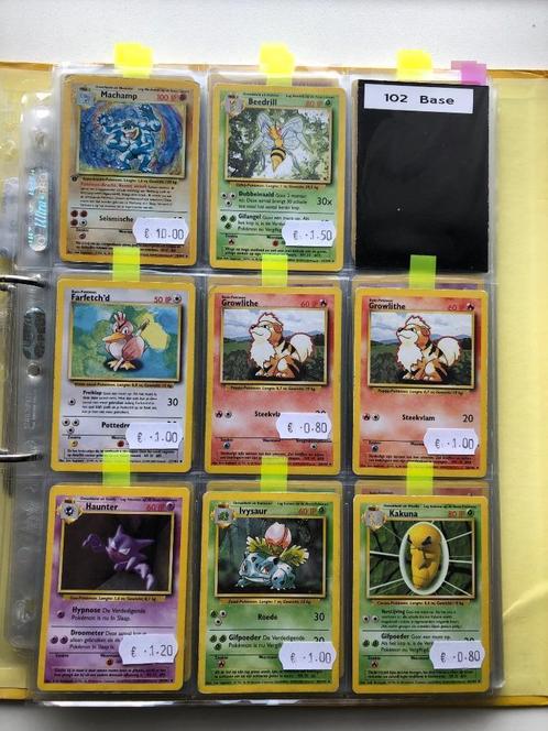 1995-1998 WOTC Base kaarten (102 set) Pokemon [NL], Hobby en Vrije tijd, Verzamelkaartspellen | Pokémon, Gebruikt, Meerdere kaarten