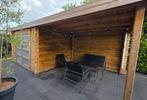 Houten tuinhuis 5,80m x 3m met overkapping, Tuin en Terras, Overkappingen, Ophalen, Gebruikt