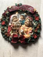 nostalgische prachtige kerstkrans met kerstman, Ophalen of Verzenden, Zo goed als nieuw
