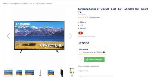 Samsung Smart TV CURVED 65", Audio, Tv en Foto, Televisies, Zo goed als nieuw, LED, 100 cm of meer, 4k (UHD), Samsung, 50 Hz, Ophalen