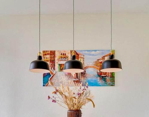 Hanglampen set van 3, Huis en Inrichting, Lampen | Hanglampen, Zo goed als nieuw, 75 cm of meer, Ophalen of Verzenden