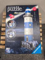 Ravensburger 3D Puzzel - Vuurtoren Night Edition, Een of twee spelers, Ophalen of Verzenden, Zo goed als nieuw, Ravensburger