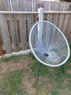 Super mooie licht grijze draadstoel, als nieuw!, Tuin en Terras, Tuinstoelen, Ophalen, Zo goed als nieuw, Overige materialen
