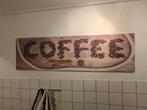 Koffie Schilderij 160x45 cm, Ophalen, 125 cm of meer, Zo goed als nieuw, Schilderij