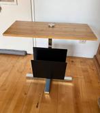 Bamboe/ metaal bijzettafel met lectuurbak, Huis en Inrichting, Tafels | Bijzettafels, Ophalen of Verzenden, Zo goed als nieuw