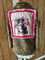 Meisjes Bontjas met Poes - Carnaval Maat 140, Ophalen of Verzenden, Zo goed als nieuw, Maat 34 (XS) of kleiner, Bruin