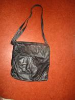 Grote soepele leren tas met veel vakken Cross  body My Lady, Verzenden, Gebruikt, Zwart, Shopper