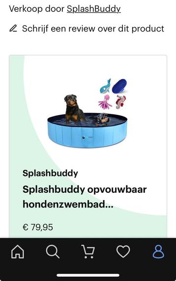 Splashbuddy opvouwbaar hondenzwembad XL beschikbaar voor biedingen