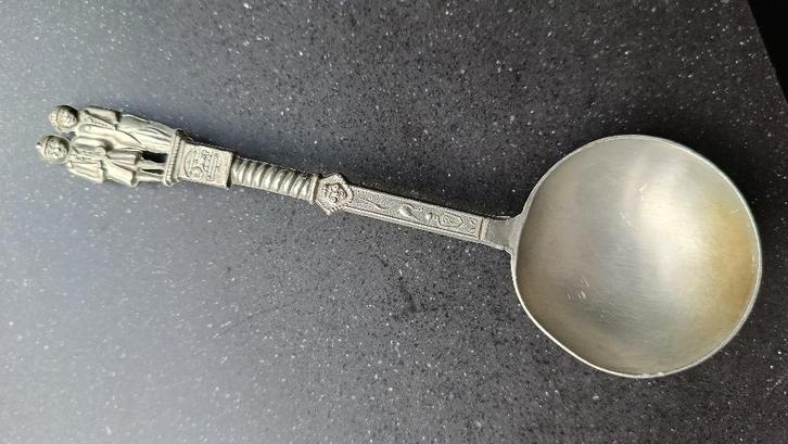 Duitse tinnen bruidslepel, Antiek en Kunst, Antiek | Bestek, Ophalen of Verzenden