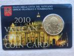 Vaticaan 50 Cent 2010 BU Coincard Nr. 1, Ophalen of Verzenden, Vaticaanstad, 50 cent