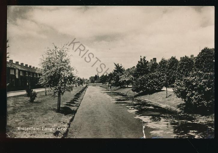 Rotterdam - Lange Geer [KRST009-2437, Verzamelen, Ansichtkaarten | Nederland, Gelopen, Zuid-Holland, 1940 tot 1960, Verzenden