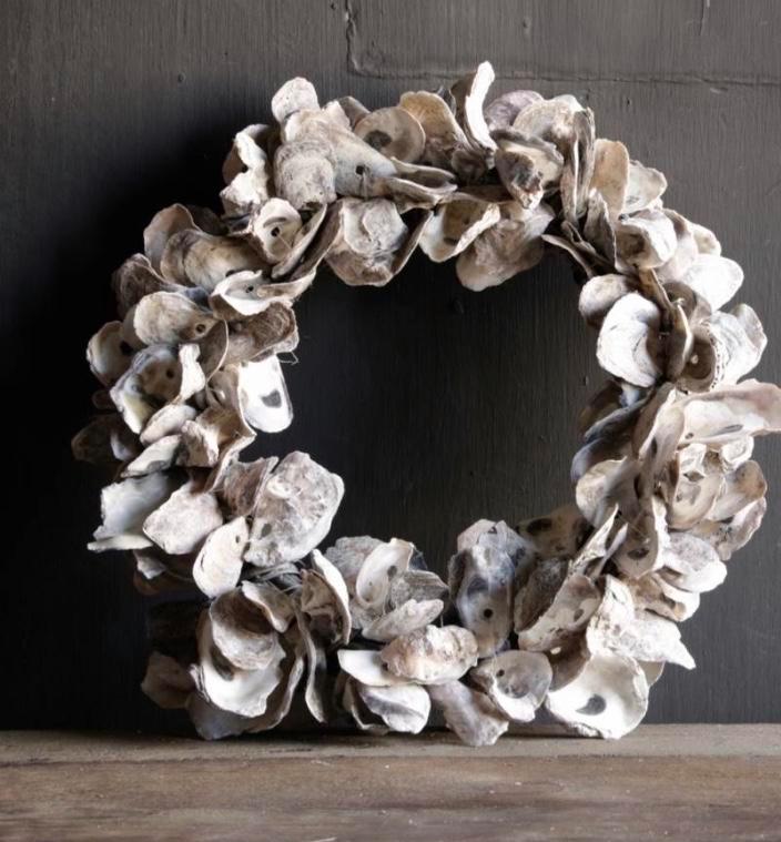 Oester Schelpen Krans - Decoratie, Huis en Inrichting, Woonaccessoires | Kransen, Nieuw, Ophalen of Verzenden