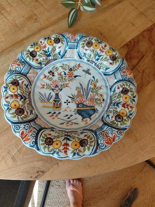 Antiek Makkum aardewerk wandbord, Antiek en Kunst, Antiek | Keramiek en Aardewerk, Ophalen of Verzenden