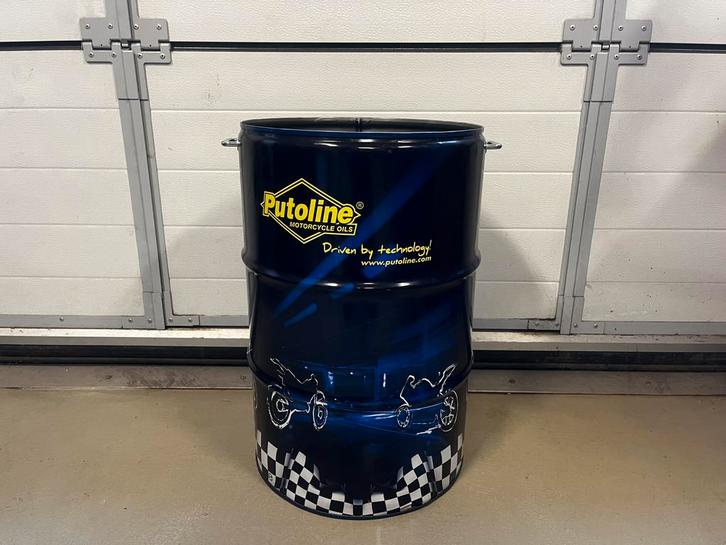 Prullenbak gemaakt van een Olieton Olievat Oliedrum Barrel, Huis en Inrichting, Woonaccessoires | Prullenbakken, Nieuw, Metaal