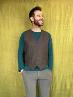 Vintage gilet / waistcoat / bruin / maat 50 / large / L, Bruin, Vintage, Ophalen of Verzenden, Hippiegalorevintage@gmail.com
