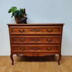 Vintage houten Queen Ann ladekastje dressoir ladekast 906, Valkenswaard, Gebruikt, Info@flashbackfurniture.nl, Eikenhout