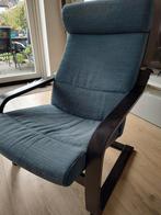 IKEA Ärsunda fauteuil – zwart frame met blauwe zitting, Huis en Inrichting, Stoelen, Ophalen, Blauw, Zweeds, Zo goed als nieuw