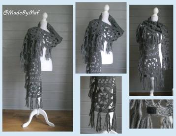 Unieke stoere sjaal (handmade gehaakt) - circa 2,5 meter lan beschikbaar voor biedingen