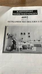 Eetkamer en zitkamer bouwtekening 1:12, Ophalen of Verzenden, Nieuw, Poppenhuis