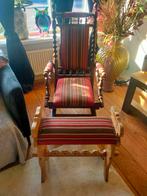 Antieke Schommelstoel met Voetenbankje, Antiek en Kunst, Ophalen of Verzenden
