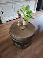 Light & Living salon/bijzettafel Antiek Brons, Huis en Inrichting, Tafels | Salontafels, Ophalen, Gebruikt, 50 tot 100 cm, Rond