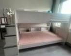 Stapelbed met zijtrap. Wit, Huis en Inrichting, Ophalen, Gebruikt, 90 cm, Tweepersoons