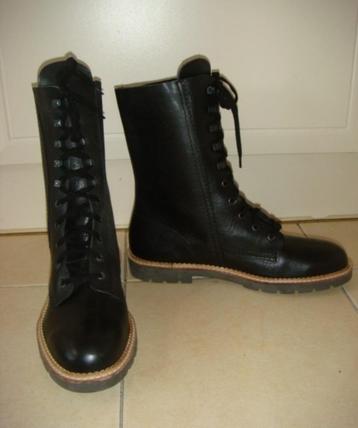 NIEUW Arwy hoge veter boots maat 45 zwart echt leer beschikbaar voor biedingen