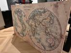 Wereldkaart op doek - Hemisferen Klassiek 900x1500, Ophalen, Zo goed als nieuw