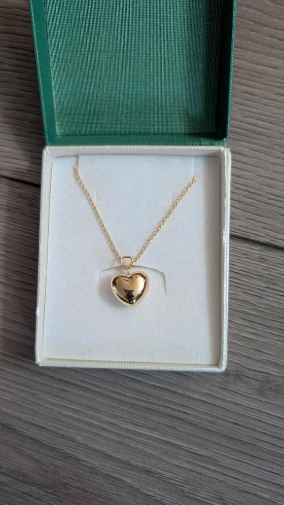 Nieuwe Gouden Ketting met Hart Hanger TK, Omg Gorinchem, Sieraden, Tassen en Uiterlijk, Kettingen, Nieuw, Goud, Goud, Met hanger