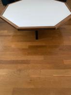 Vintage octagon salontafel in wenge en hout., Huis en Inrichting, Tafels | Salontafels, Ophalen, 100 tot 150 cm, 50 tot 100 cm