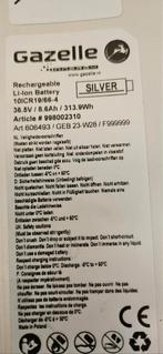Gazelle Accu Li-ion Redinn Silver - Elektrische Fiets, Fietsen en Brommers, Ophalen, Gebruikt