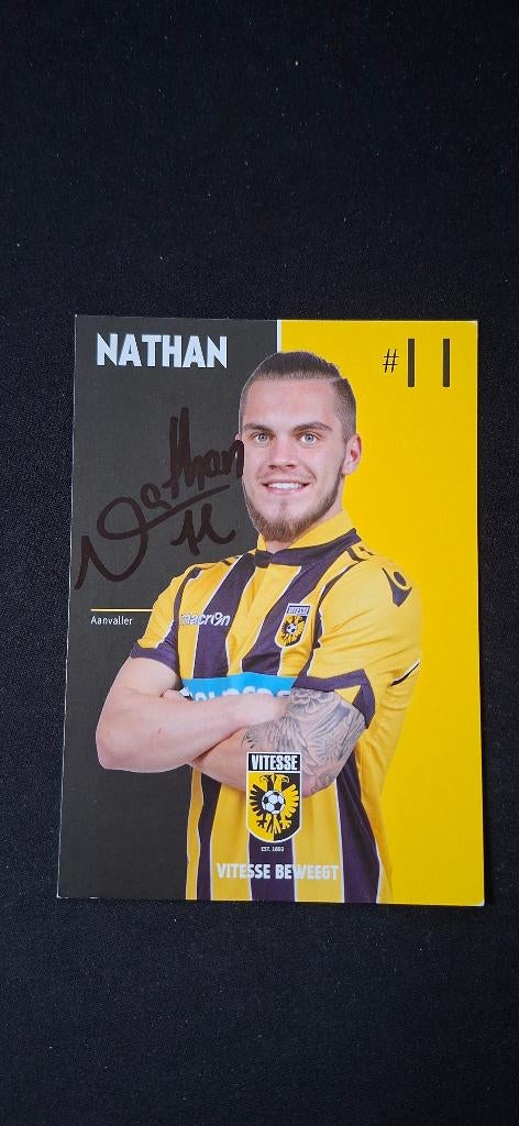 Spelerskaart met handtekening; Nathan # Vitesse, Verzenden, Nieuw, Vitesse, Spelerskaart