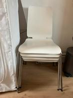 Ikea stapelbare eetkamer stoelen 6 stuks, Huis en Inrichting, Stoelen, Gebruikt, Wit, Ophalen of Verzenden, Vijf, Zes of meer stoelen