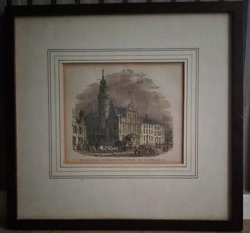 Oude Prent Stadhuis Den Haag - Gebr. Koch beschikbaar voor biedingen
