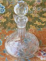 Mooie zware oude brandykaraf uit Engeland van kristal 26 cm., Antiek en Kunst, Ophalen of Verzenden