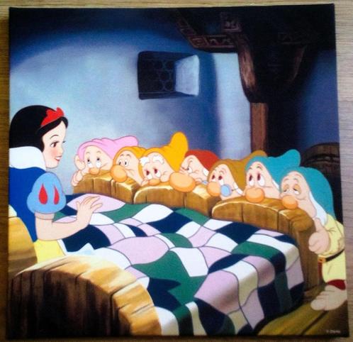 Canvas schilderij Sneeuwwitje en de 7 dwergen, Verzamelen, Disney, Nieuw, Overige typen, Sneeuwwitje of Doornroosje, Ophalen