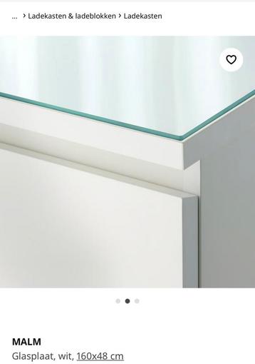 Ikea malm glasplaat beschikbaar voor biedingen