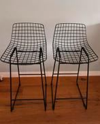 HK living barkrukken zwart, Ophalen, 60 tot 90 cm, Zo goed als nieuw, Metaal