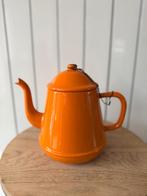 Vintage Oranje Emaille Theepot / Koffiekan, Antiek en Kunst, Antiek | Emaille, Ophalen of Verzenden