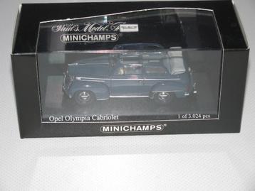  Minichamps Olympia cabriolet Blauw Schaal 1:43 beschikbaar voor biedingen