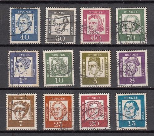 Duitsland kopjes beroemde personen, Postzegels en Munten, Postzegels | Europa | Duitsland, Gestempeld, BRD, Verzenden