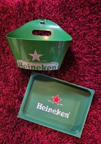Heineken dienblad + opener en opvangbak., Verzamelen, Biermerken, Ophalen of Verzenden, Gebruikt, Flesopener, Heineken