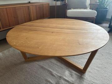 Eiken Salontafel - Diameter 1 Meter beschikbaar voor biedingen