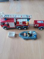 LEGO City 7239 brandweer ladderwagen, Ophalen of Verzenden, Gebruikt, Complete set, Lego