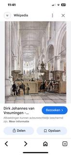 Litho St. Janskerk Gouda - D.J. van Vreuningen, Antiek en Kunst, Kunst | Etsen en Gravures, Ophalen